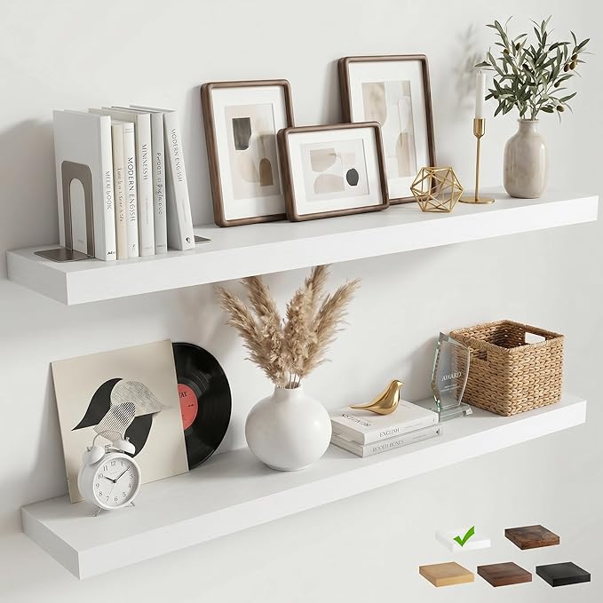 FLYJOE Floating Shelves for Wall, 48 Inch Floating Shelves Set of 2, Kitchen