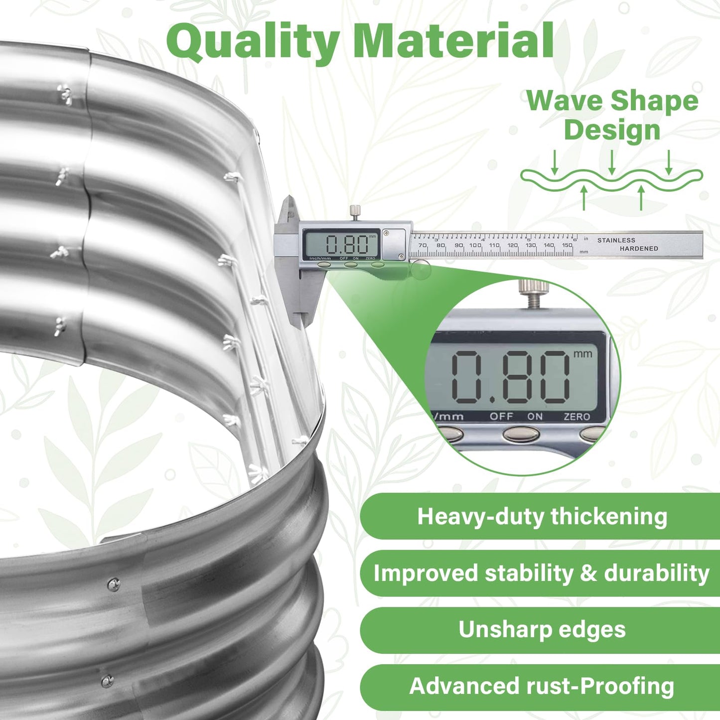 TATAANTY Galvanized Raised Garden Bed for Outdoor: 4X2X1ft Durable Metal Vegetable Plant Container Kit - Oval Planter Box for Gardening Flower Trough