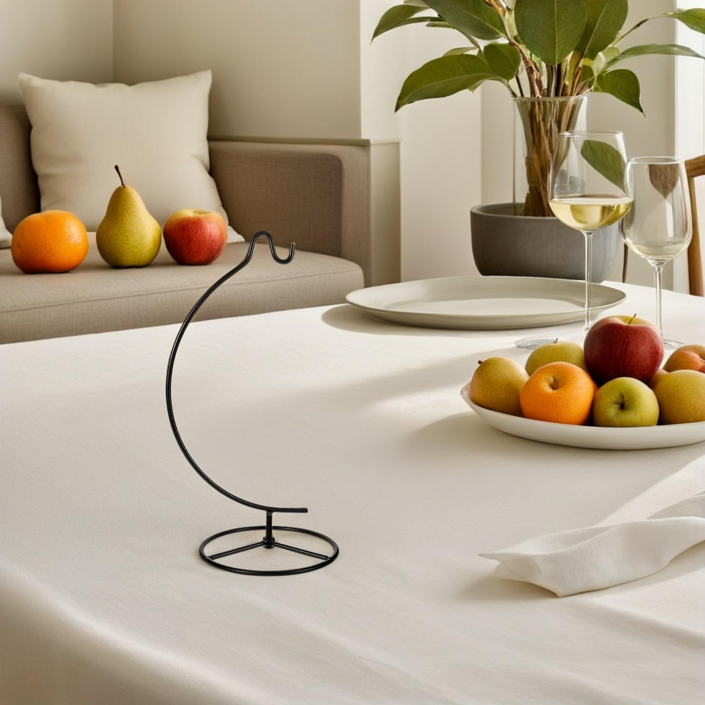 KESYOO Moon-shaped Iron Hanging Hook Stand for Air Plant Container and Glass Globe Display, 2pcs Metal Plant Display Holder for Indoor Home Décor and Hanging Terrarium Planter