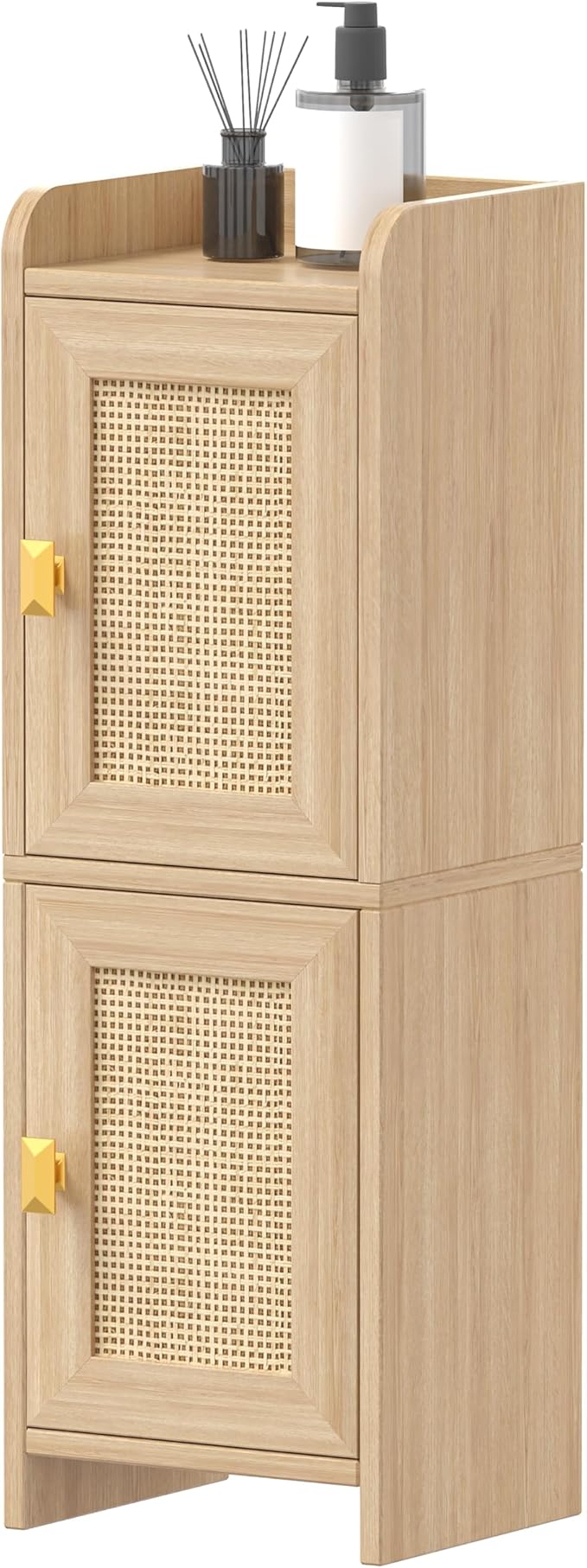 Akxomel Rattan Small Bathroom Cabinet