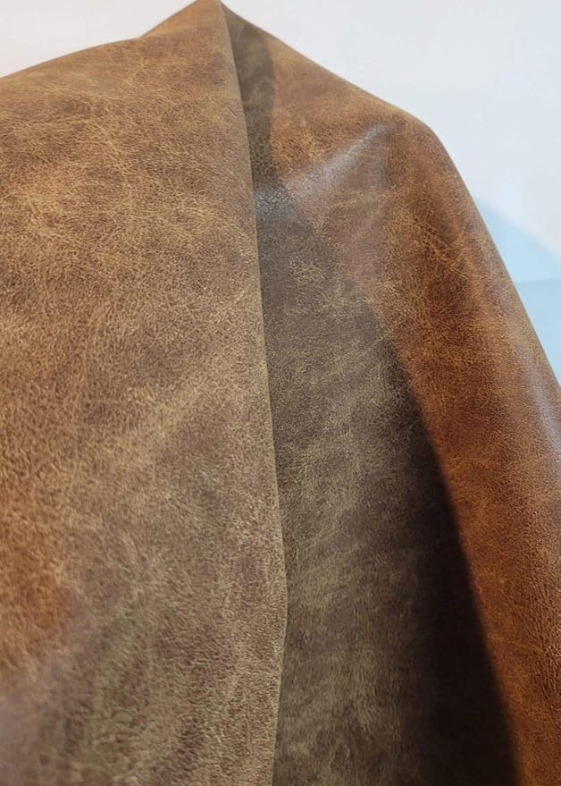 NAT Leathers™ | Acorn Brown Crazy Horse Soft Faux Leather Sheet PU | by The