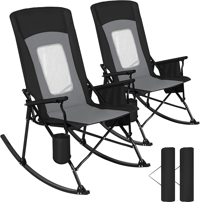 Romswi 2 Pack Rocking Camping Chair