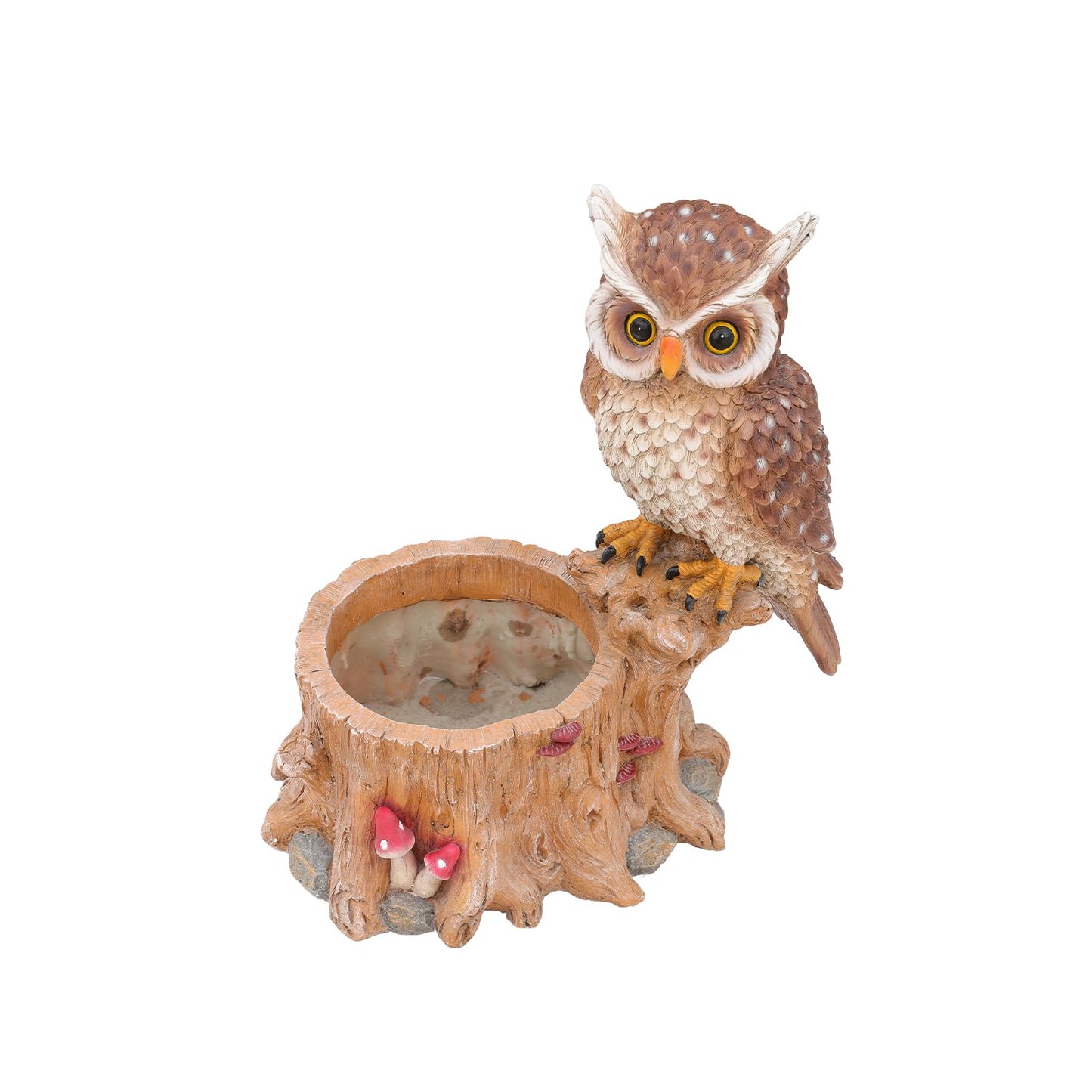 Cute Owl Succulent Plant Pot - Durable Resin Animal Planter with Drainage Hole, Decorative Flower Vase for Indoor Outdoor Desktop Garden, Unique Owl Gifts for Bird Lovers, Cactus Pot for Home Office