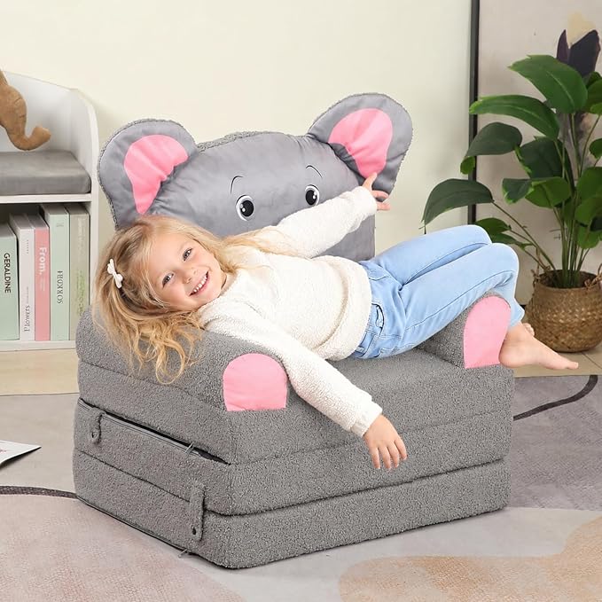 MOMCAYWEX Kids Sofa, Sherpa Couch