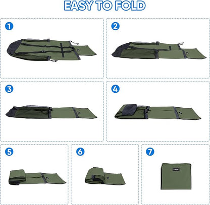 BALEINE 2PK 150L Laundry Bag Backpack, 900D Oxford Fabric Large Travel Laundry Bags with Shoulder Straps and 2 Mesh Pockets for College Dorm, Apartment, Laundromat (Green, 150L)