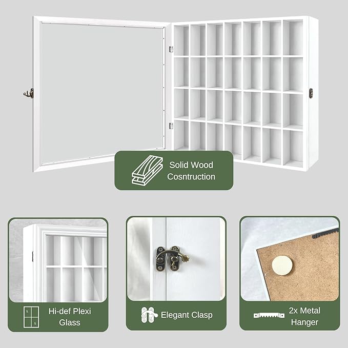 Shot Glass Display Cabinet Solid Wood