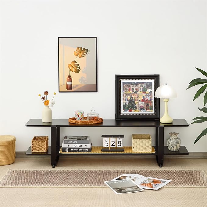 Bamboo TV Stand for TVs up to 65", Accent Entertainment Center