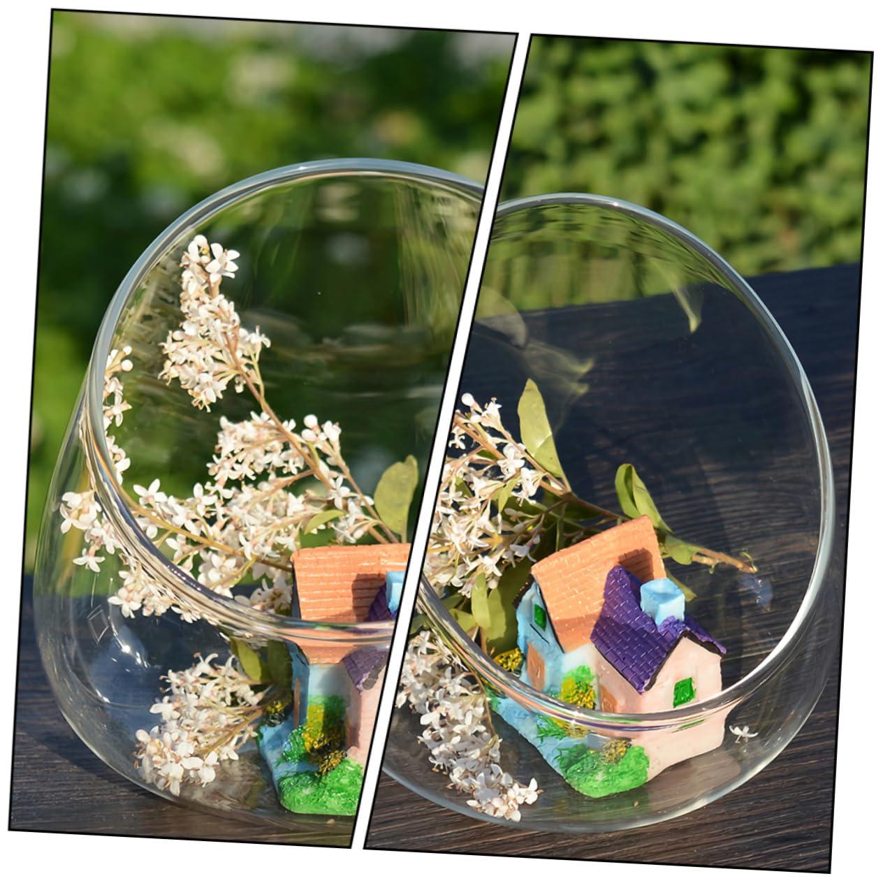 GANAZONO Landscape Bottle Decoration 3 Pack Glass Vase for Plants Miniature Ornament
