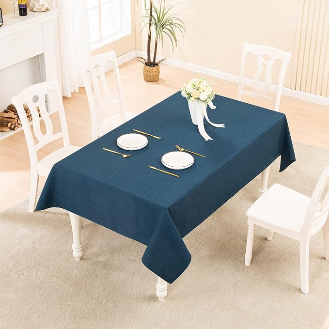 BALCONY & FALCON Rectangle Tablecloth Washable Wrinkle Resistant and Water