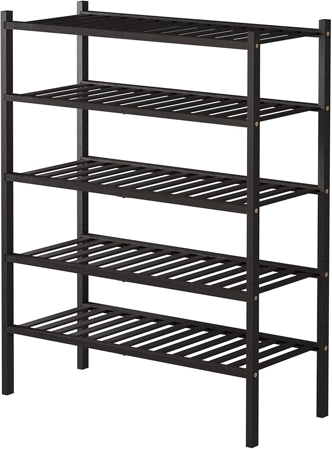 ROMGUAR CRAFT 5 Tier Bamboo Shoe Rack