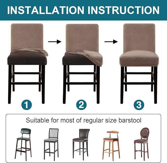 Turquoize Bar Stool Covers 4 Pack Bar Stool Covers