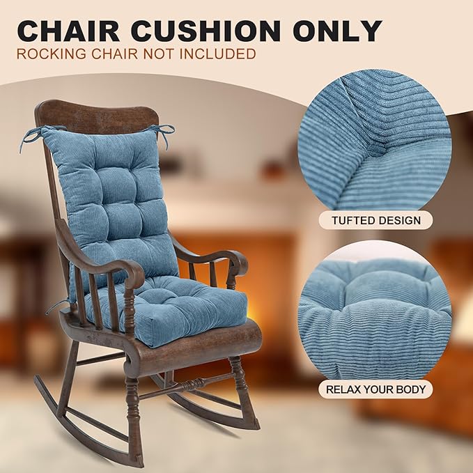 Lokex Rocking Chair Cushion Only, Tufted Non-Slip Comfortable Rocking Chair