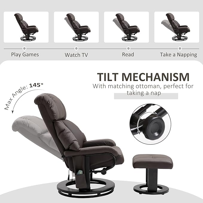 HOMCOM Massage Recliner Chair