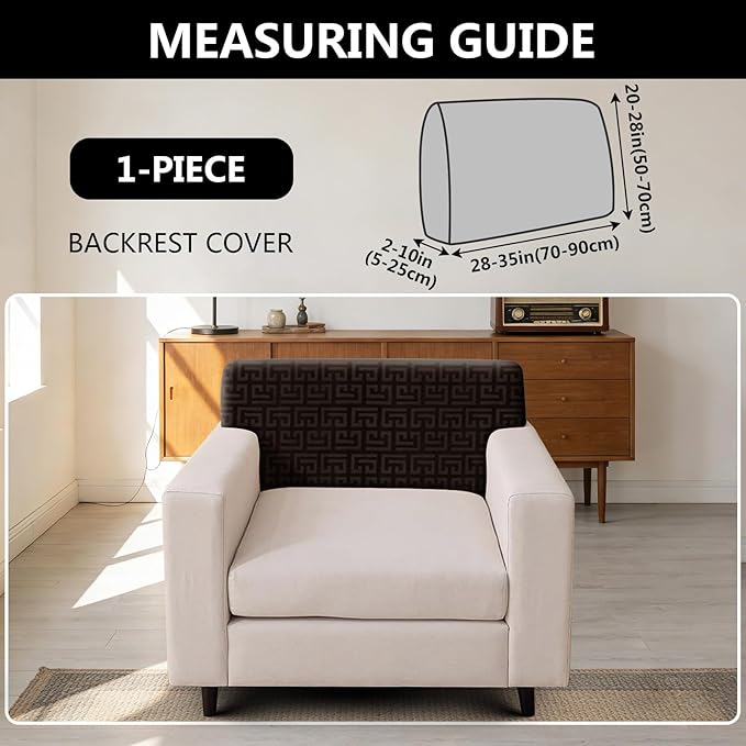 UNBBRRL Stretch Couch Backrest Cushion Cover