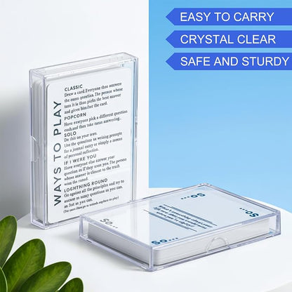 Zonon 12 Pieces Clear Deck Case, Card Organizer Compatible with MTG TCG Plastic Playing Card Case baseball Trading Deck Collection Box Holder for Game Cards Storage