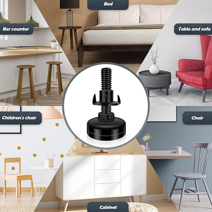 10 Set Adjustable Furniture Leveling Feet, Adjustable Leg Levelers
