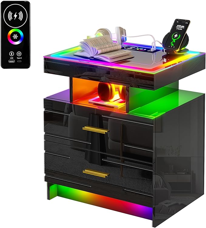 WOOVIVS Nightstand Set of 2