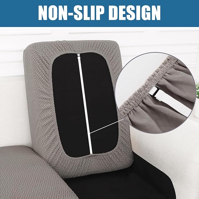 Smiry Waterproof Couch Cushion Covers, Stretch Jacquard Thick Sofa Cushion