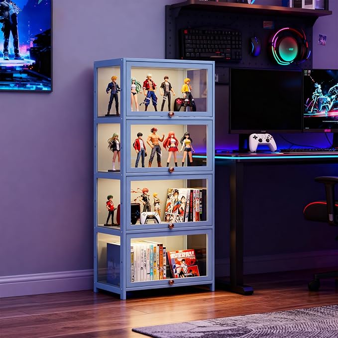 Magshion Display Cabinet, 4-Tier Curio Cabinet