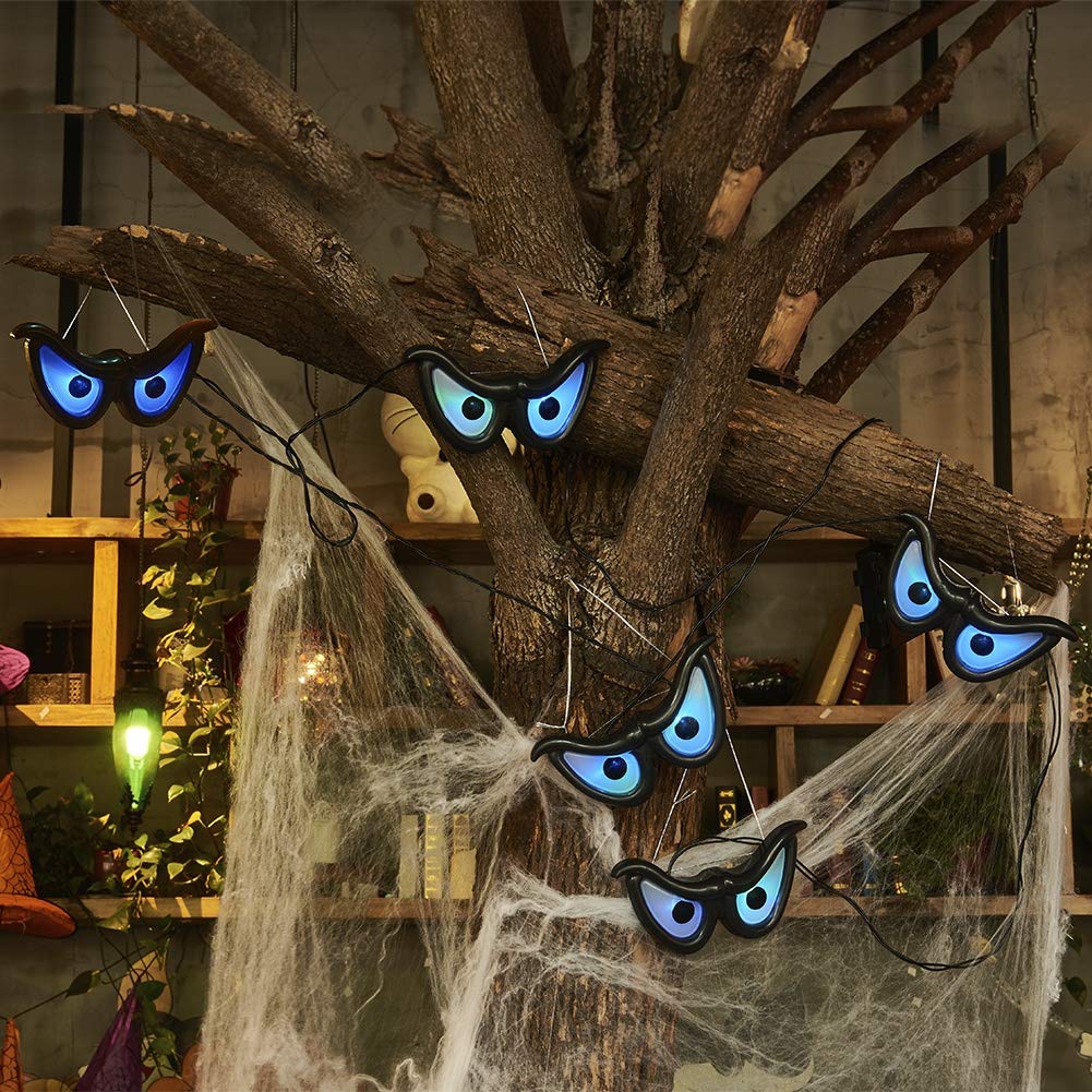 yofit 6.5ft Outdoor Halloween Decorations 5 Pairs Glowing Eyes