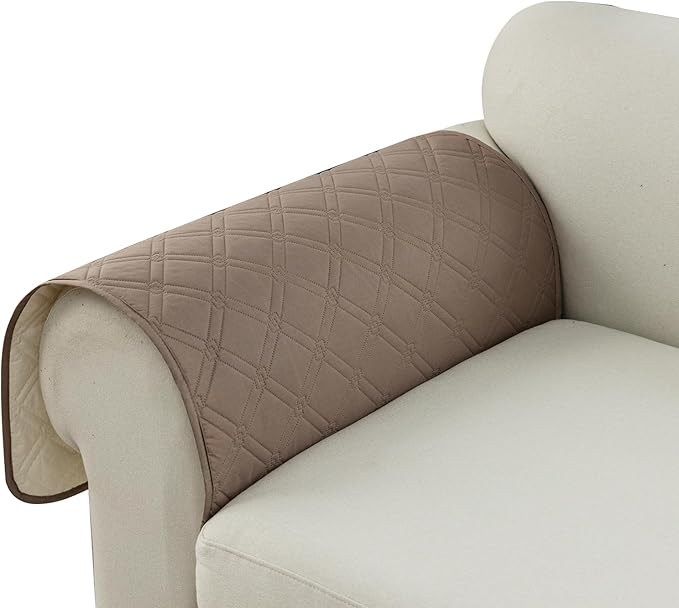 Genina Sofa Armrest Cover, Anti-Slip Armchair Slipcovers