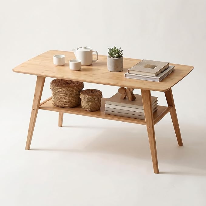 Eco-Friendly Natural Bamboo Coffee Table