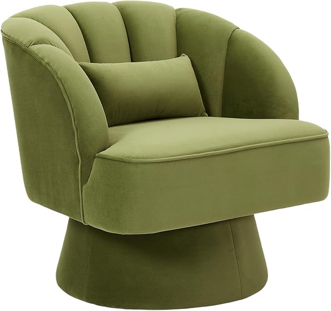 Garvee Ultra-Plush Swivel Accent Chair, 360° Barrel Lounge Chair