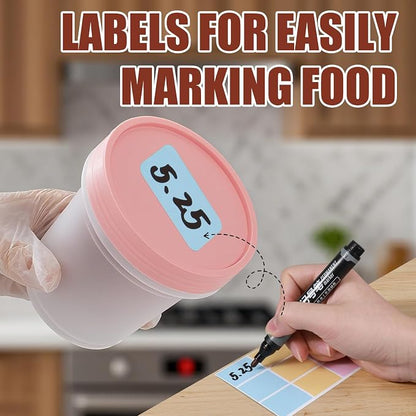 6 Pack 10oz Food Storage Containers, Plastic Containers with Twist Top Lid, Reusable Dishwasher Freezer Safe Airtight, Takeout Container - Ideal for Soup and More