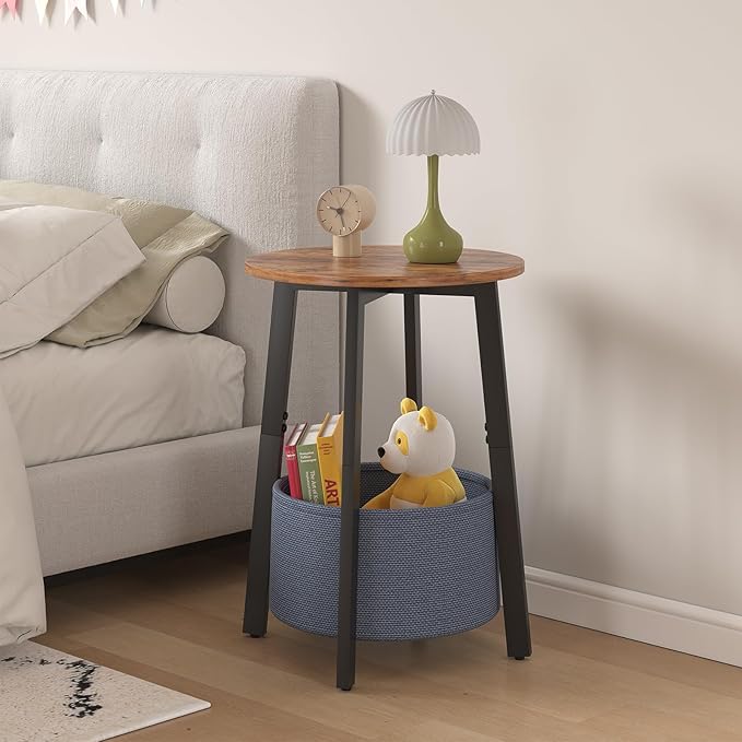 sthmec Small Round Side End Table Set of 2