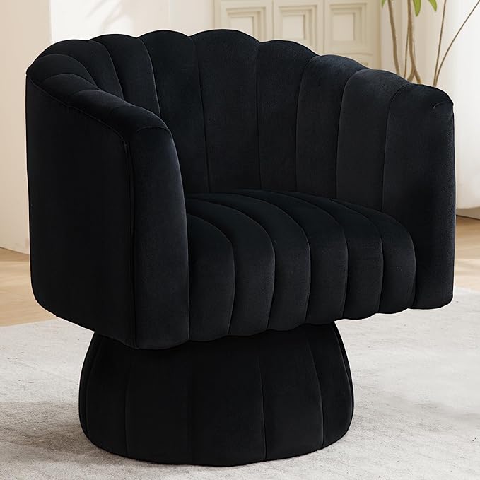 Swivel Accent Barrel Round Chair