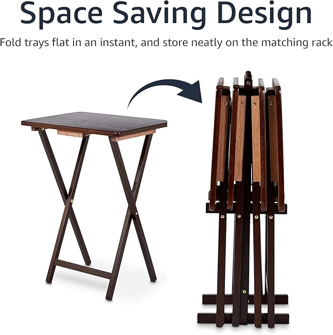 Amazon Basics Portable Foldable TV Tray Table