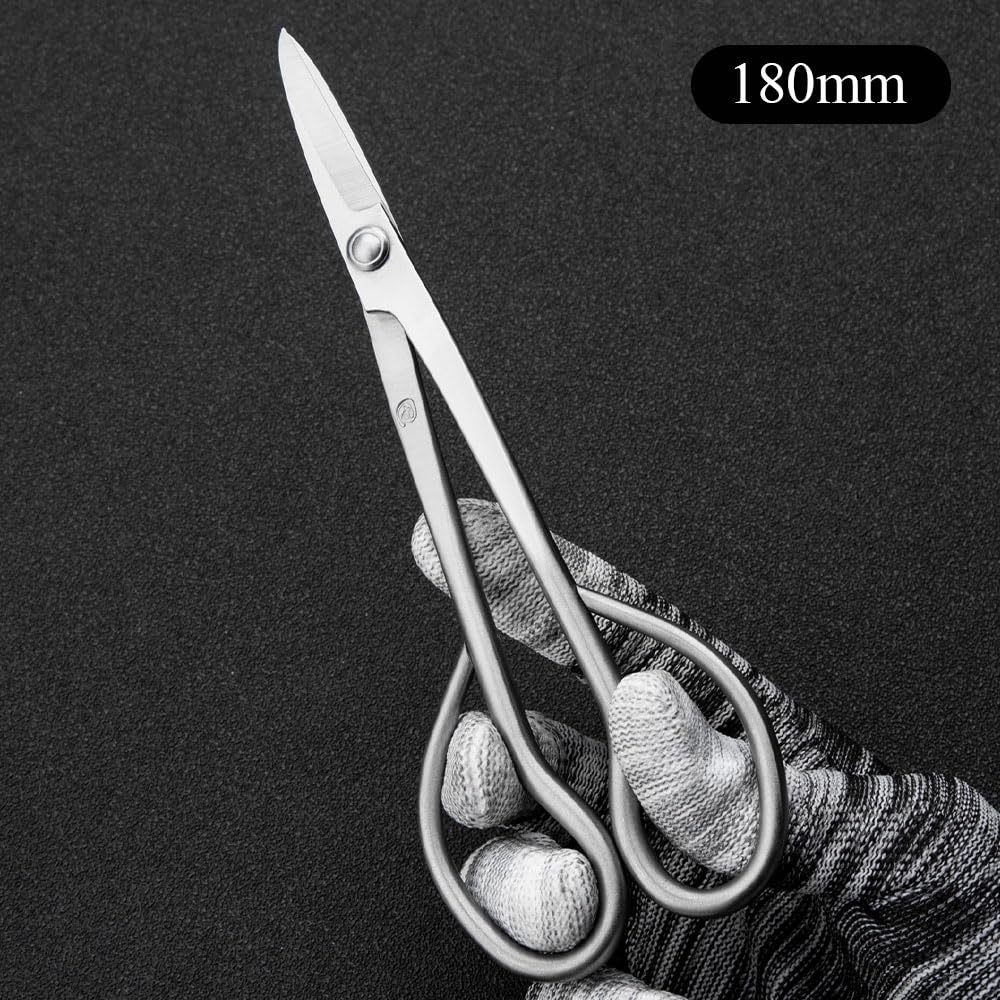 Small Size TianBonsai Bonsai Tools 5-Piece Alloy Steel Bonsai tool Kit In Cluding 180mm Long Handle Scissors / 180mm Branch Cutter / 180mm Knob Cutter / 200mm Straight Root Hook / Tweezers (NBKS5-01)