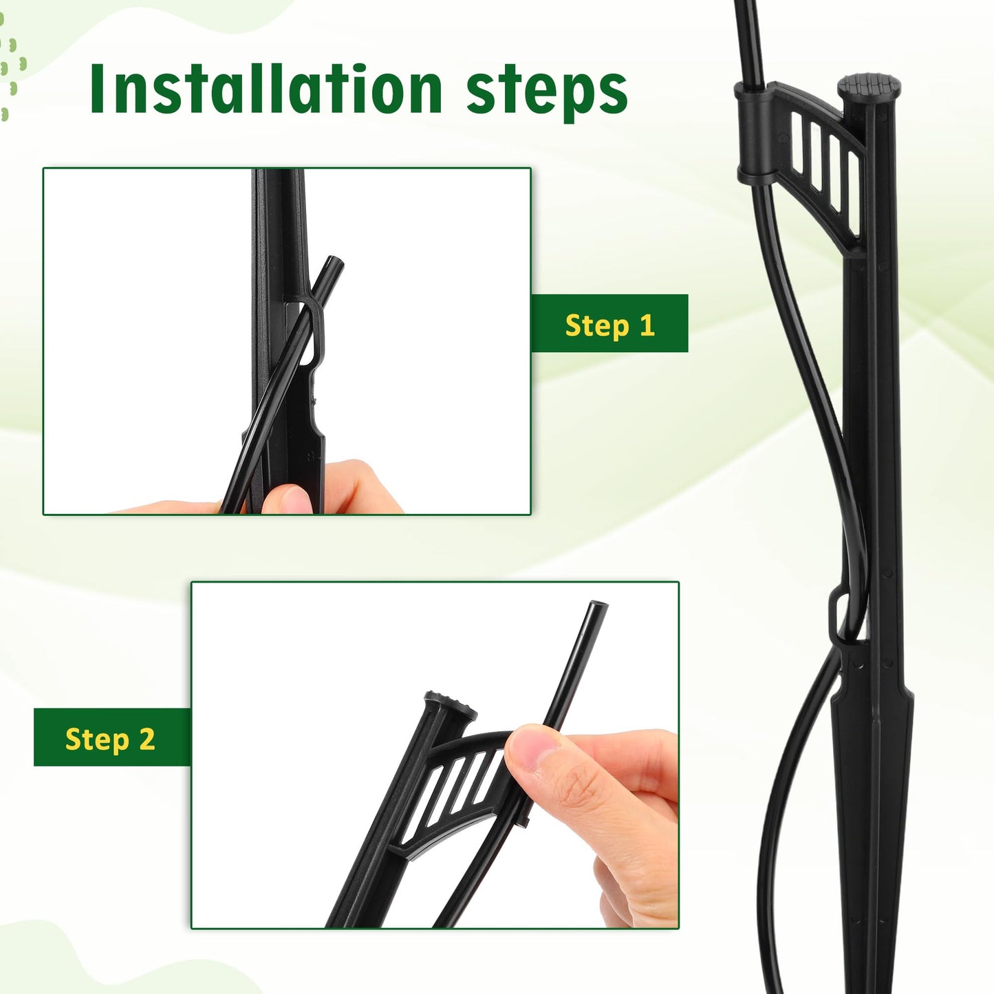 Mornajina 20 Pcs 12.8 Inch Irrigation Drip Support Stakes 1/4 Inch Adjustable Riser Drip Lines Tubing Hose Holder for Drip Irrigation Systems
