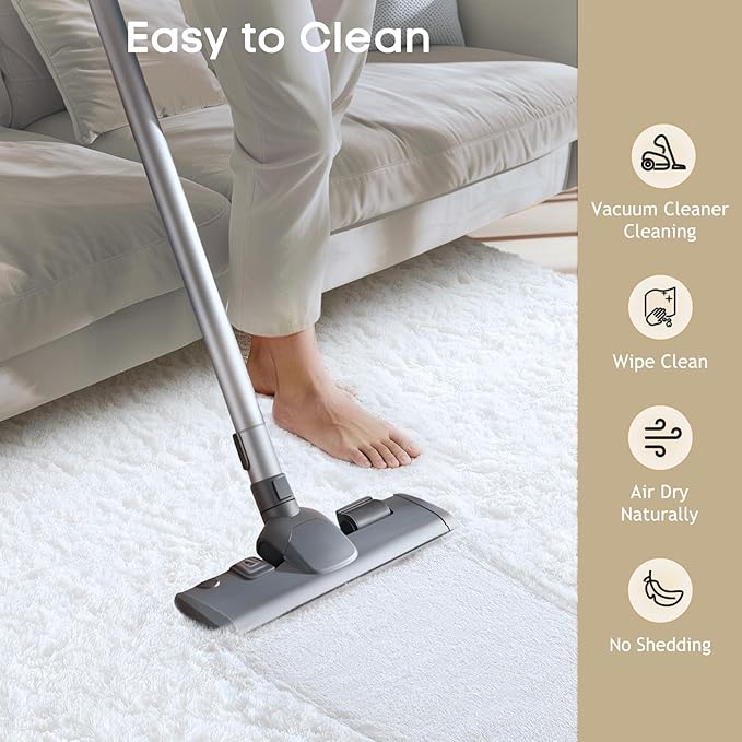 Ophanie Runner Rug for Hallway, 2x6 Washable Non-Slip Fluffy Soft Bedside Rugs