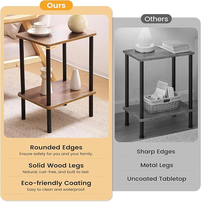 Apicizon 2 Tier End Table, Small Side Table