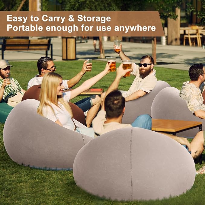 Realspring 6 9 12 Pcs Inflatable Bean Bag Chairs