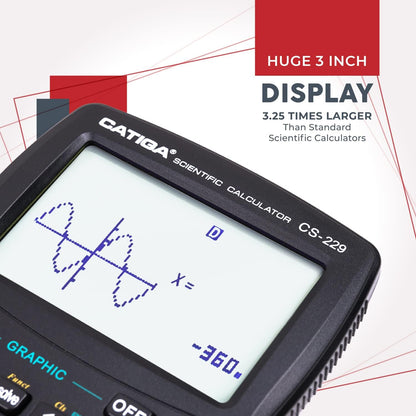 CATIGA CS229 Scientific Calculator with Graphics Functions, Multiple Modes with Intuitive User Interface for Beginners and Advanced Courses