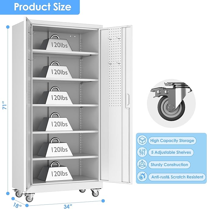 SUXXAN Metal Garage Storage Cabinet