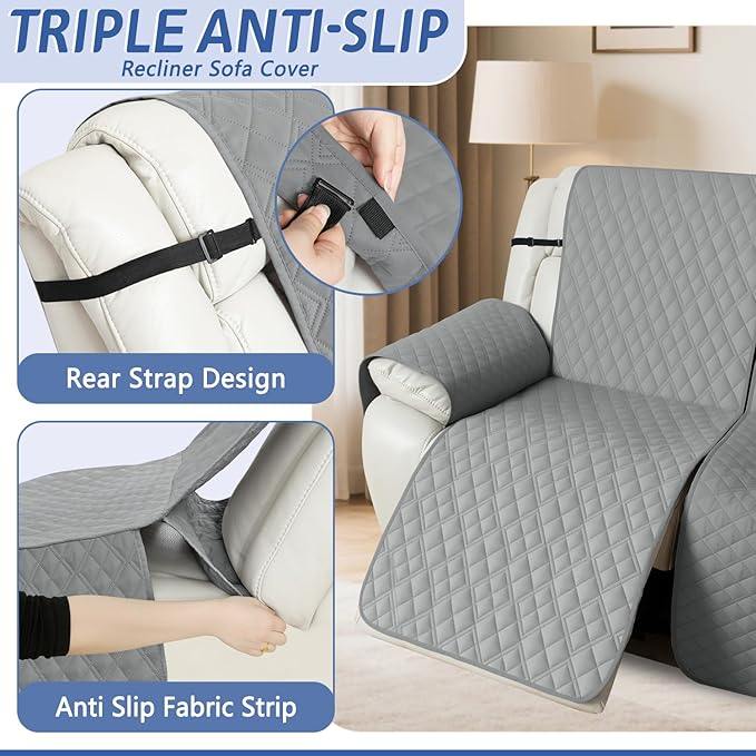 Arfntevss Recliner Sectional Couch Covers 1OO% Waterproof L Shape Sofa Cover
