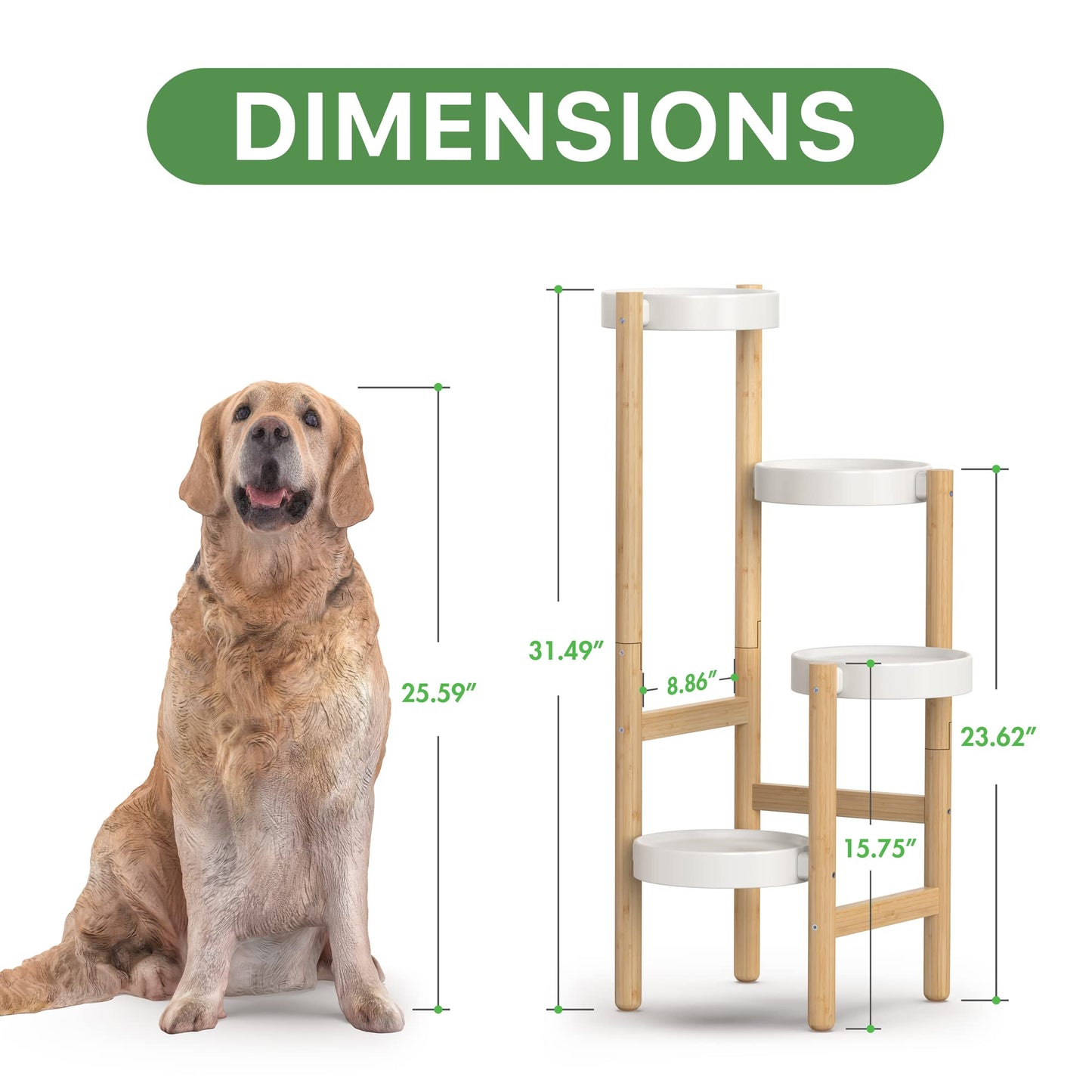 Wisuce Bamboo Plant Stands Indoor, 4 Tiered Tall Corner Plant Stand Holder Multiple Shelf Flower Tables for Garden Indoor Home (4 Tier -2)
