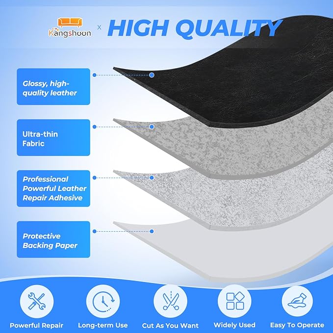 Leather Repair Patches, 17X79 Inch Self-Adhesive Leather Repair Tape, Stretch