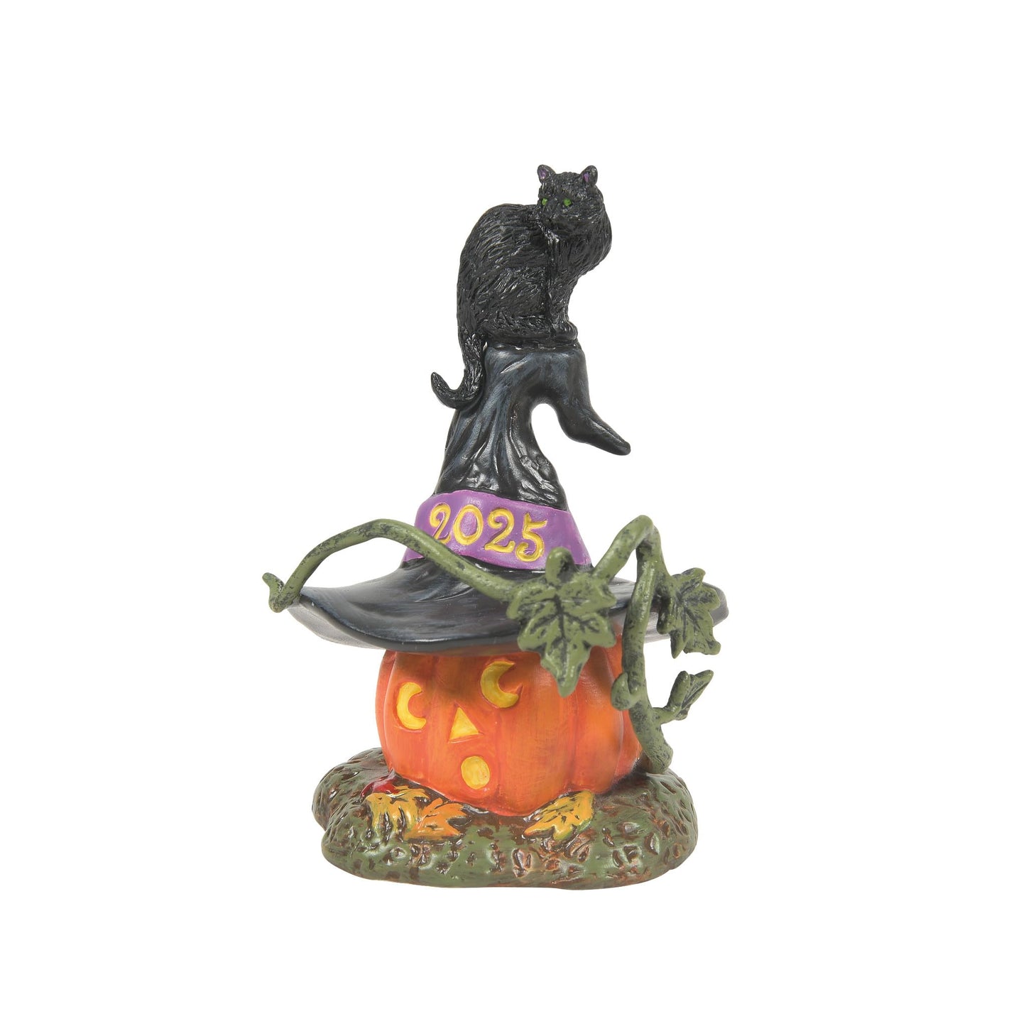 Department 56 Village Collection Accessories Halloween Feline Noir Cat on Pumpkin 2025 Dated Figurine, 4.02 Inch, Multicolor