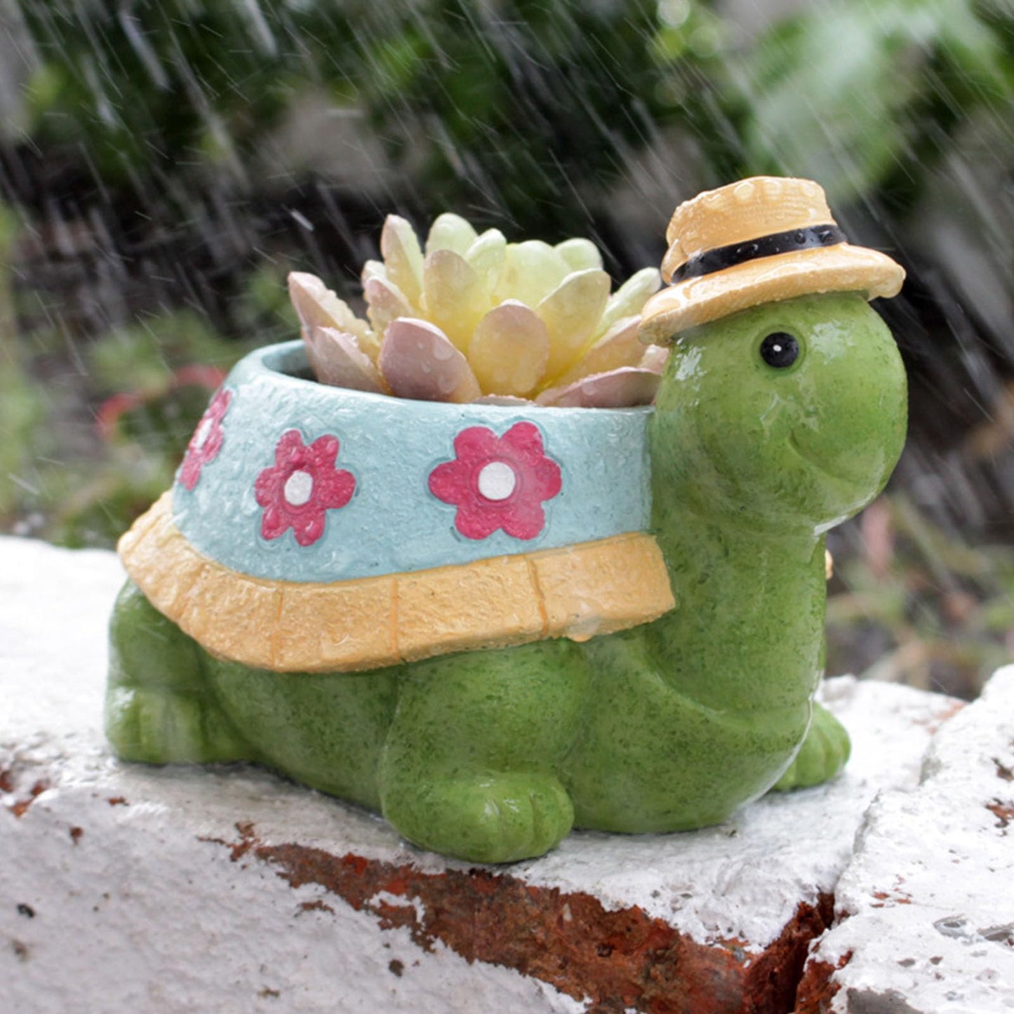 Sunicon Turtle Planter, Turtle Succulent Pot Planters Flower Garden Cute Pots Home Office Desk Garden Decor Plant Lovers Gifts for Outdoor Patio Garden Decor
