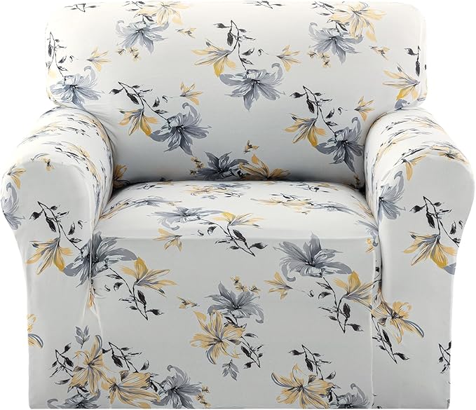 H.VERSAILTEX Floral Pattern Chair Slip Covers Printed Couch Cover Super Soft