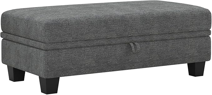 Belffin Fabric Large Ottoman