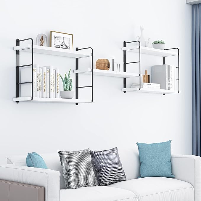 MXCSE Wall Shelves, Wall Mounted Bookshelves, DIY Floating Shelves
