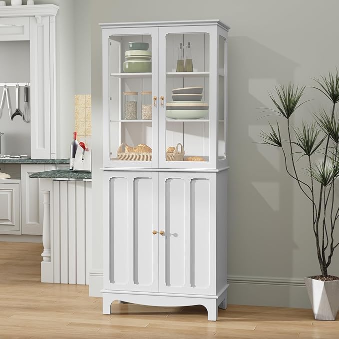 ARTPOWER 72" Freestanding Kitchen Pantry Storage Sideboard, Classical Tall