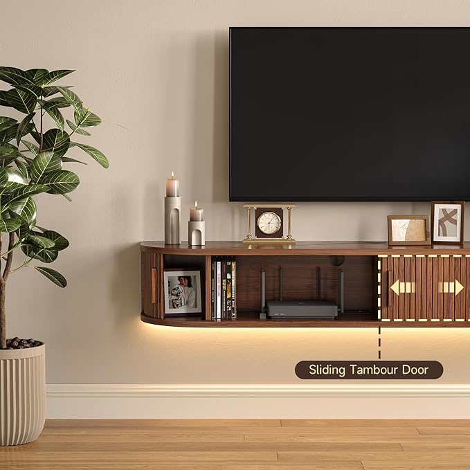 55" Floating TV Stand with Power Outlet
