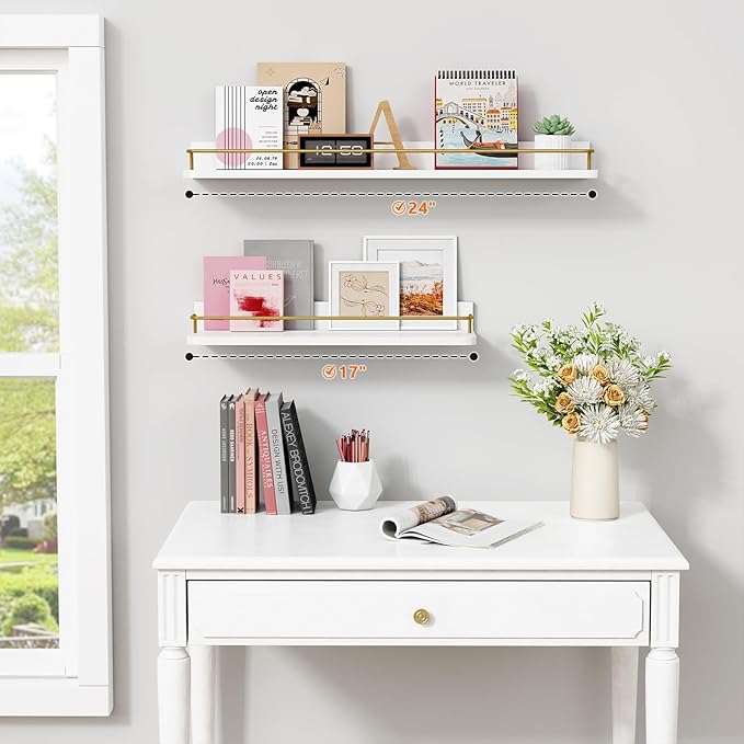 Forbena 24 Inch Bathroom Floating Shelves