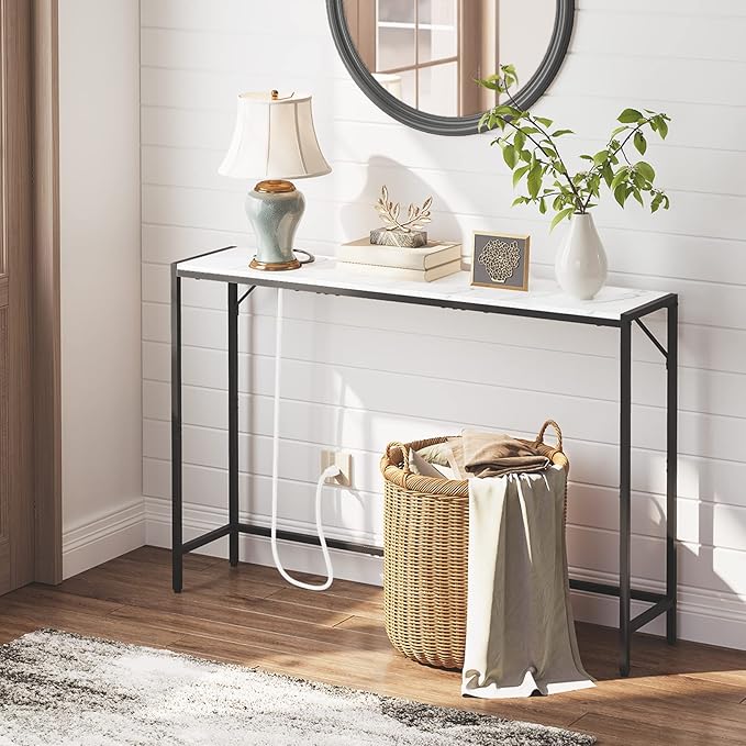 MAHANCRIS Console Table, Narrow Sofa Table Behind Couch, 43.3” Entrance Table